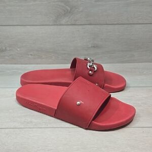 Salvatore Ferragamo Men Red Slide Sandals Shoes Sz 10M